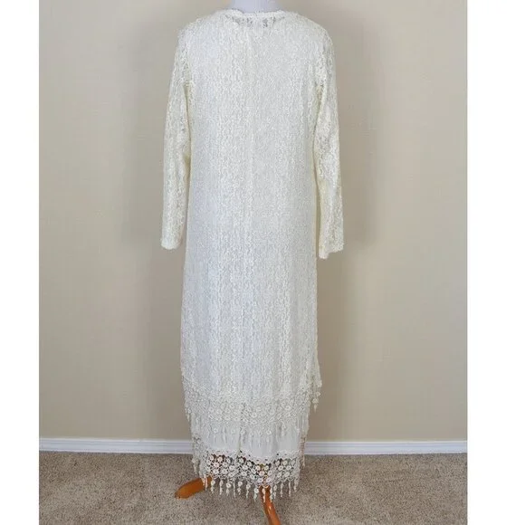 Vintage Magnet Art Lynn Yang Gauze Lace Dress and Jacket - M - Picture 5 of 14